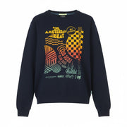 SCOTCH & SODA Men Sweatshirt M Dark Blue Crew Neck Pull On Long Sleeved