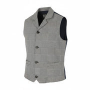 SCOTCH & SODA Men Waistcoat M Houndstooth Button-Up Notch Lapel Vest