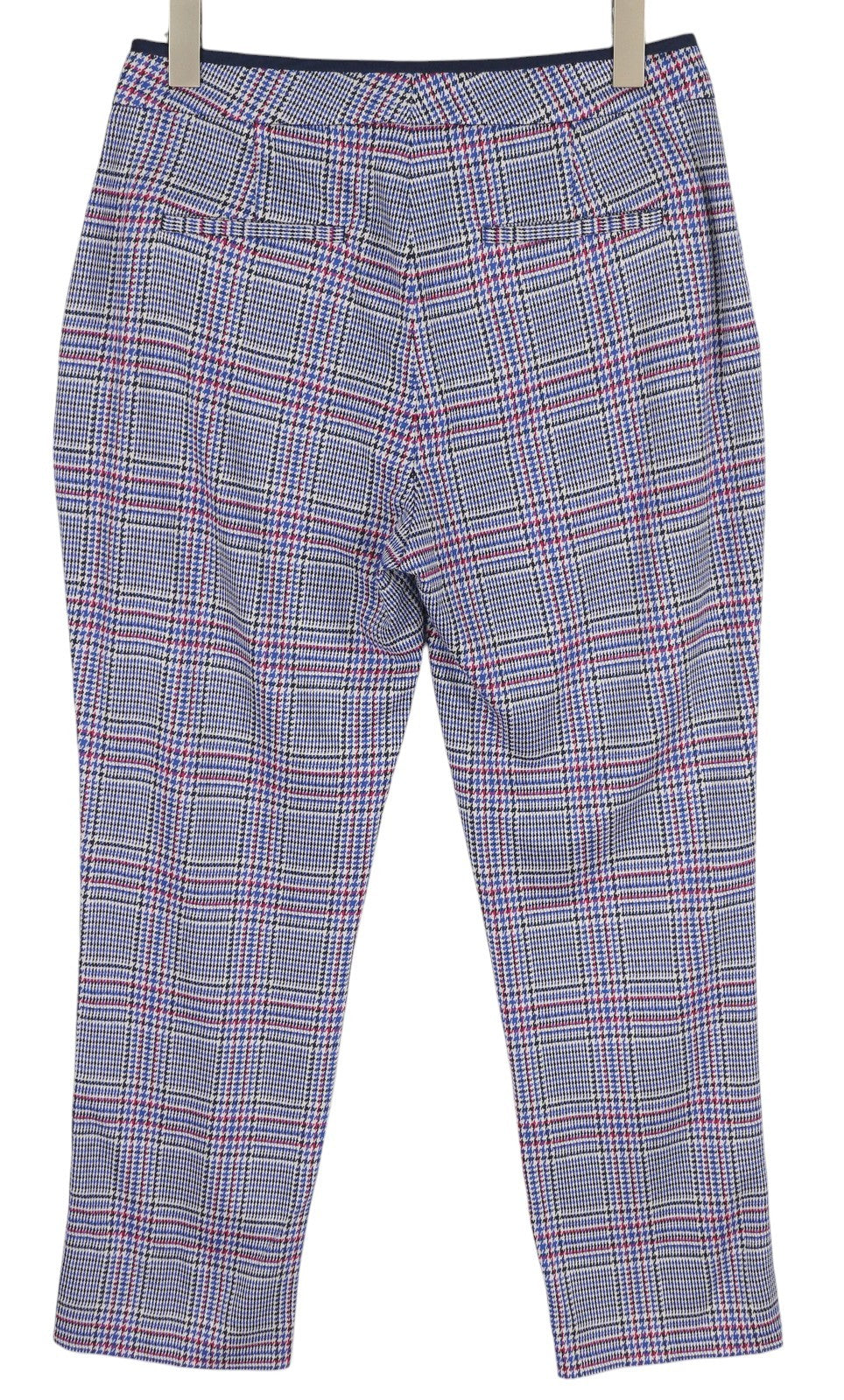 GANT Check Jersey Cigarette Women Trousers EU40 Slim Cropped Ankle