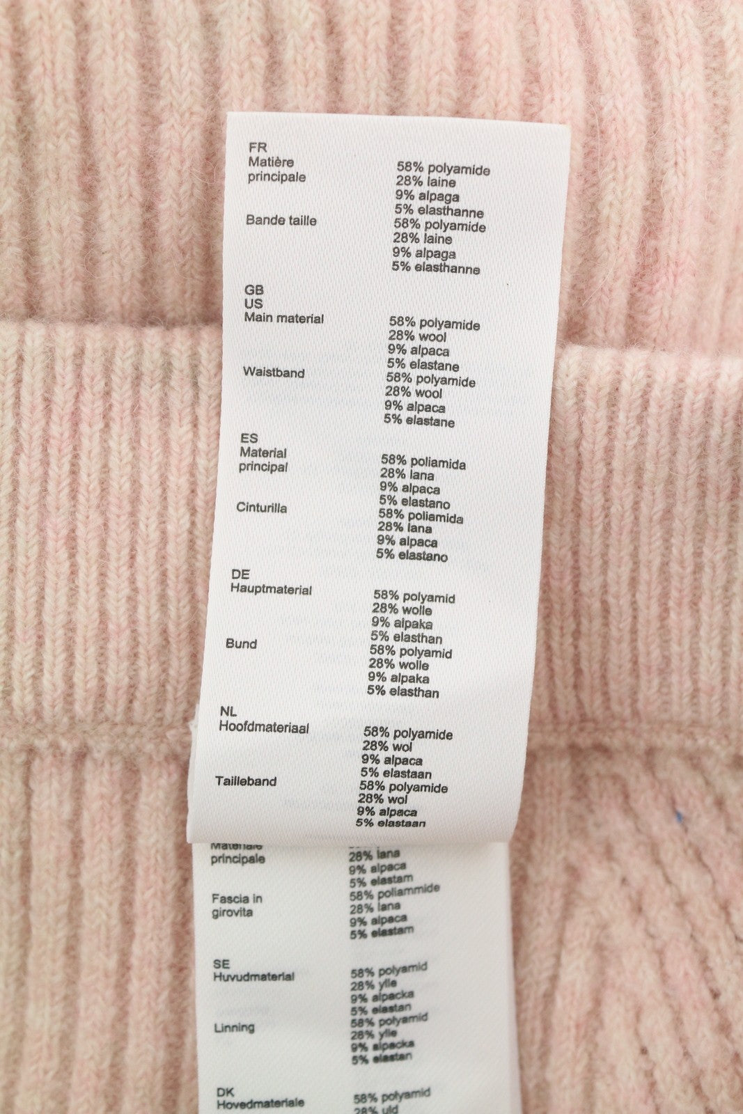 MAJE Jandana Women Skirt 40 L Pink Wool Alpaca Blend Stretch Knit Midi RRP345