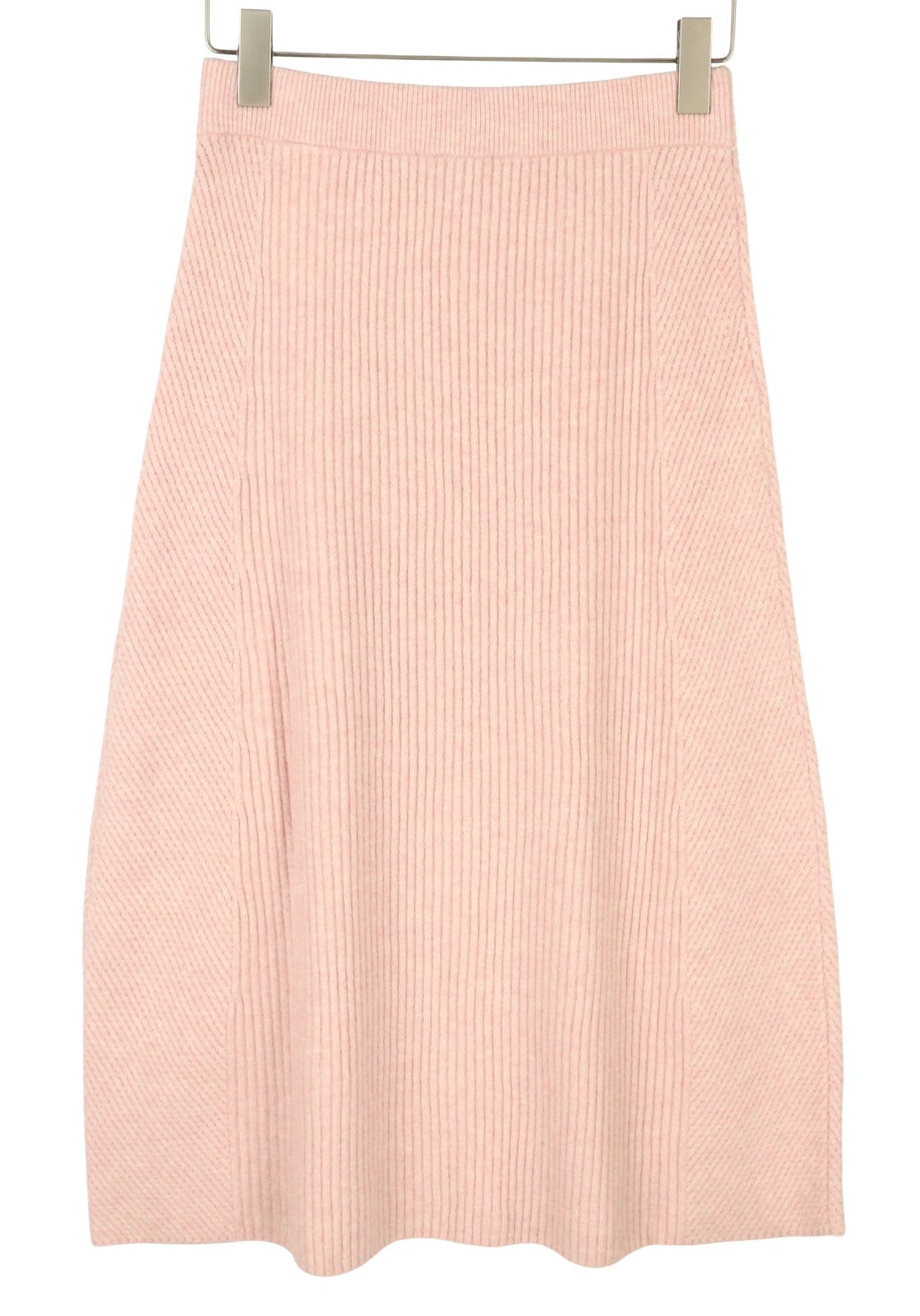 MAJE Jandana Women Skirt 40 L Pink Wool Alpaca Blend Stretch Knit Midi RRP345