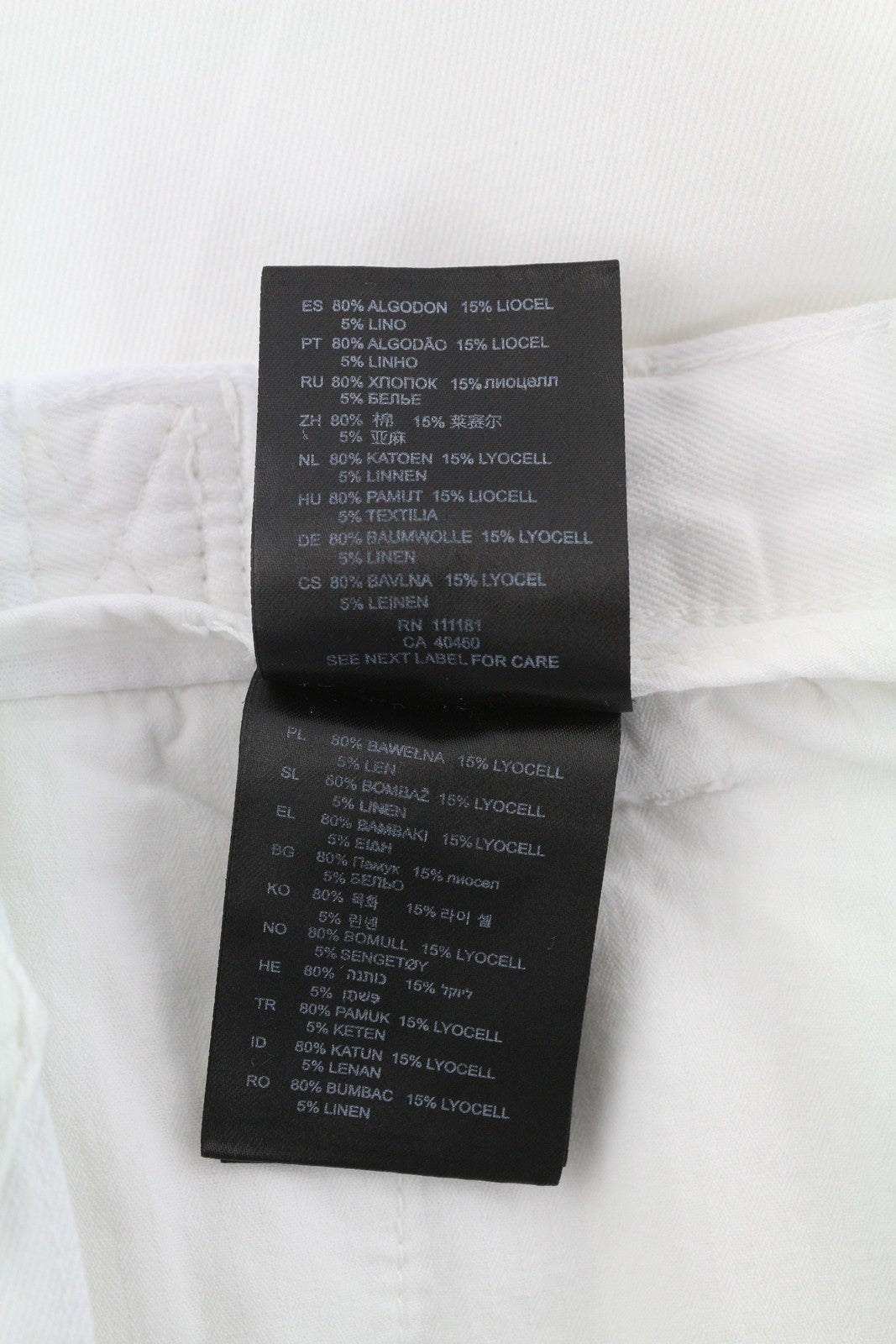 ANTONY MORATO Prince Men Trousers W26 White Linen Loose Button Fly