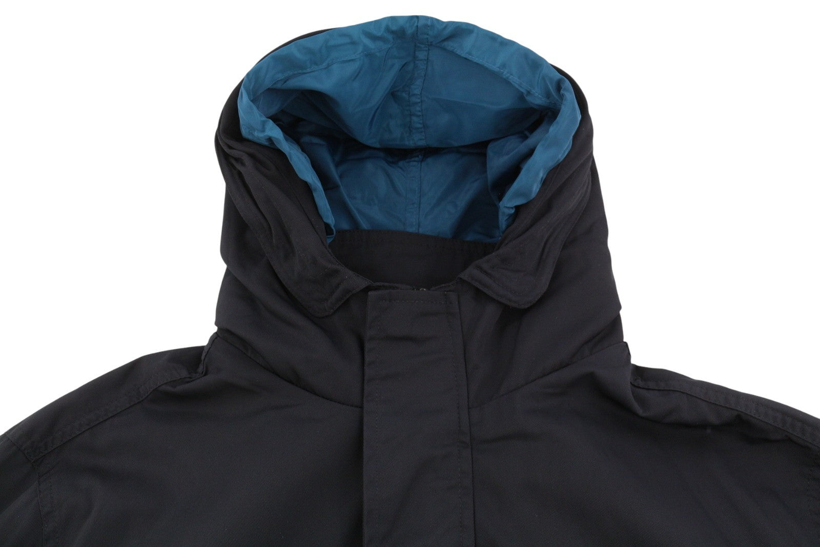 SCOTCH & SODA Men Jacket M Black Double Hood Lightweight Mid-Length Parka