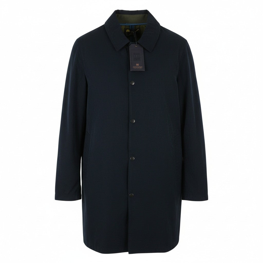 SCOTCH & SODA Men Jacket M Navy Lightweight Mid Length Removable Lining 2in1