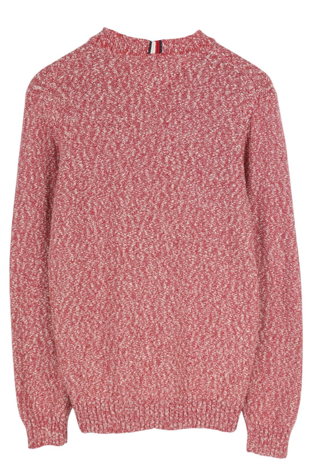 TOMMY HILFIGER Slub Yarn C NK Men Jumper S Red Melange RRP149