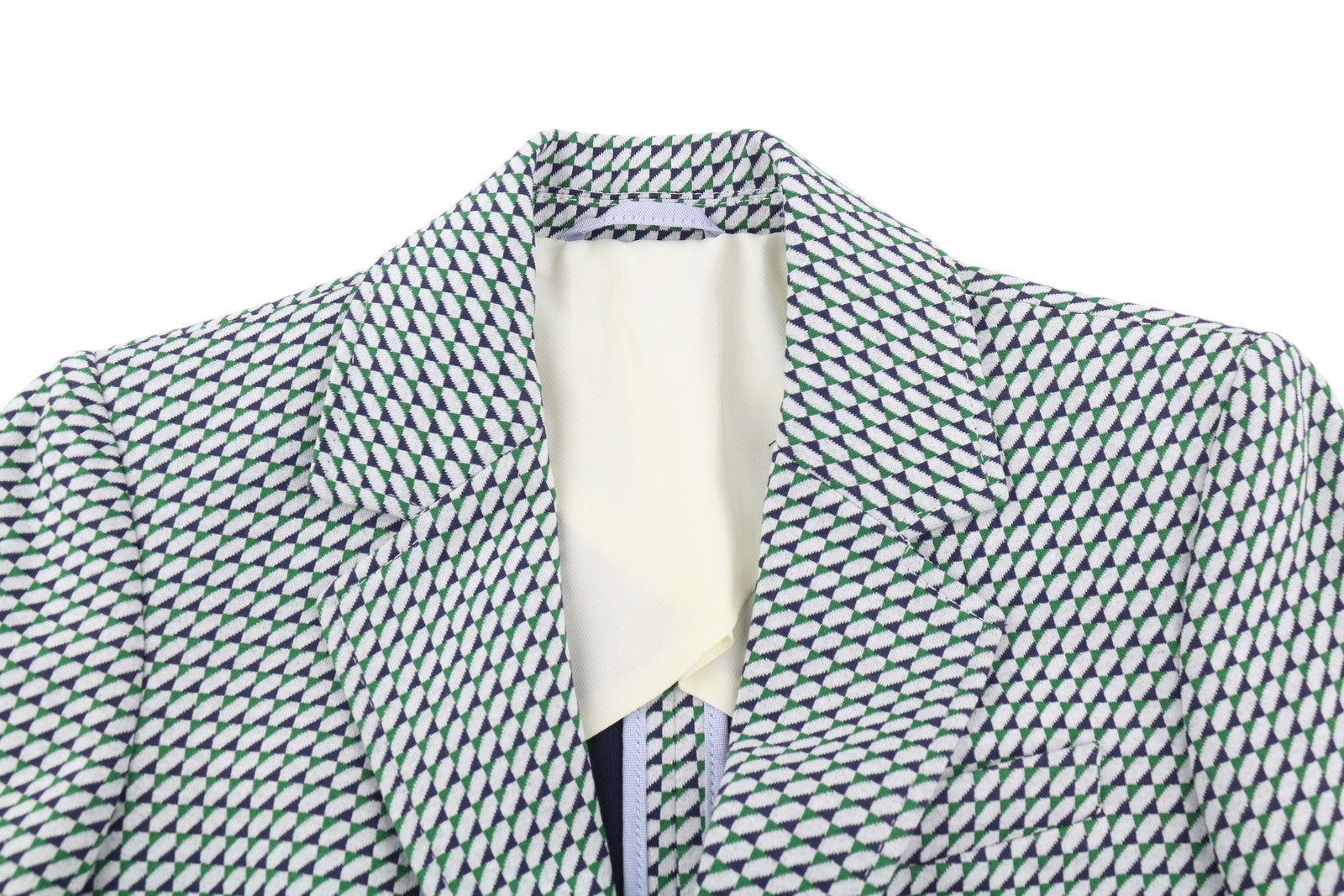 GANT Geo Jersey Women Blazer EU34 Pattern Notch Half Lined