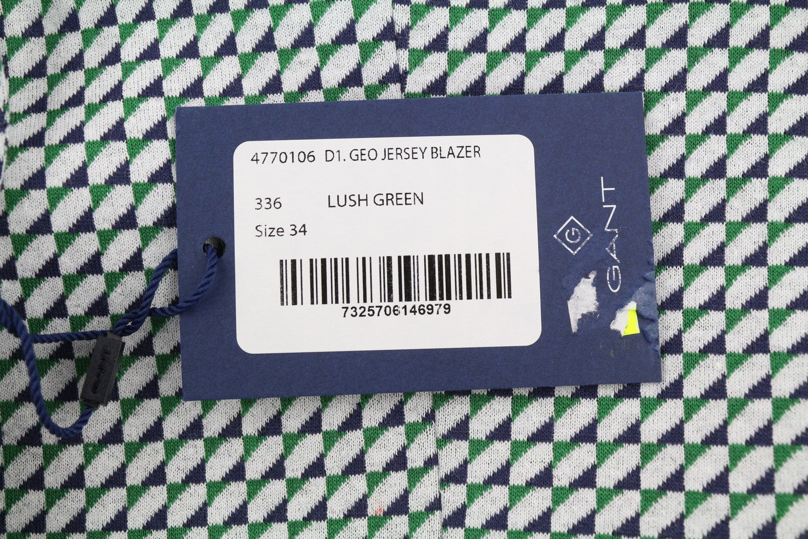 GANT Geo Jersey Women Blazer EU34 Pattern Notch Half Lined