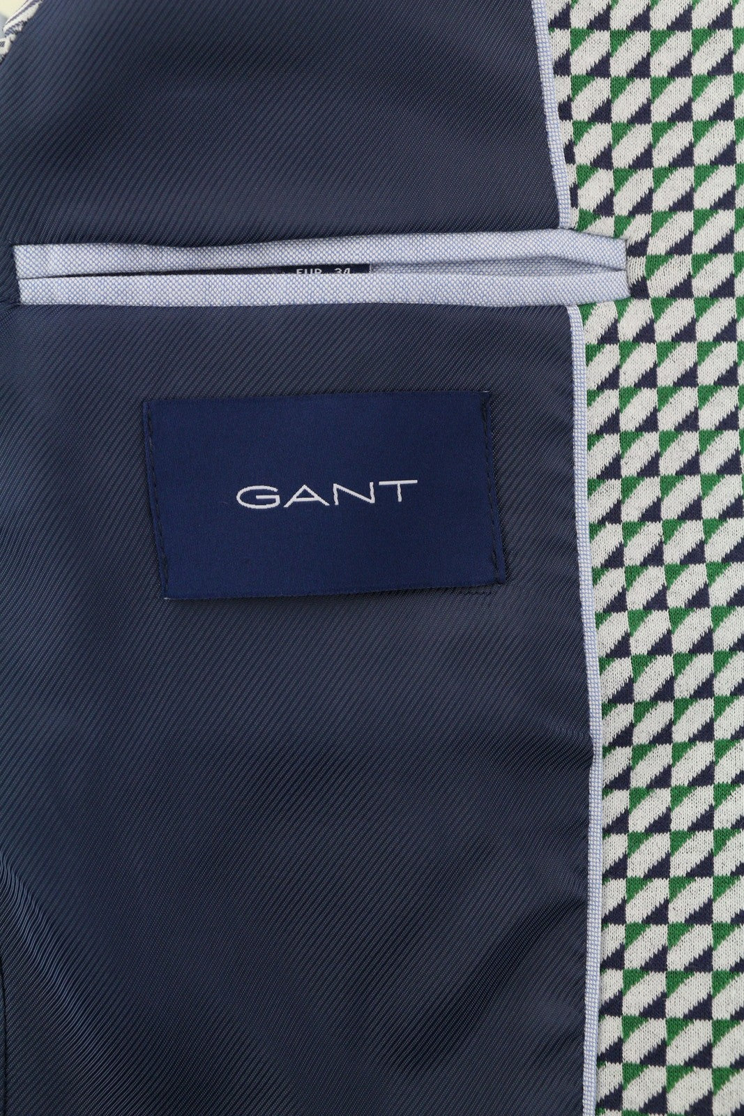 GANT Geo Jersey Women Blazer EU34 Pattern Notch Half Lined