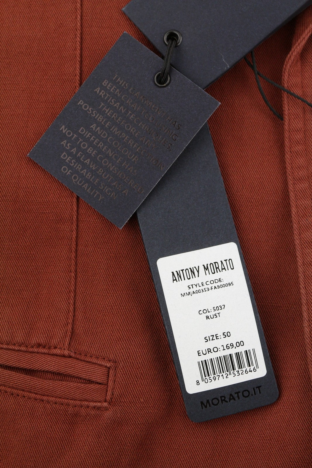 ANTONY MORATO Men Suit L Burgundy Slim Linen Notch 2in1