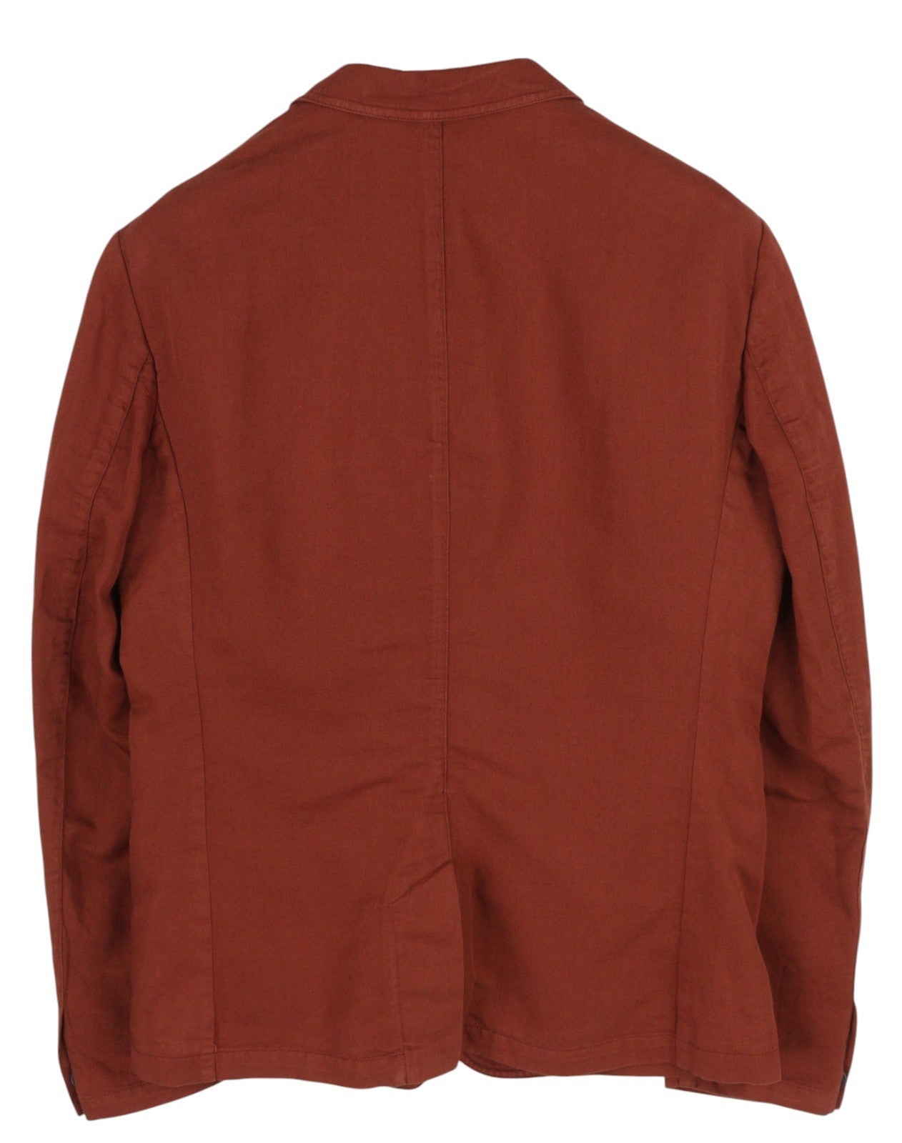 ANTONY MORATO Men Suit L Burgundy Slim Linen Notch 2in1
