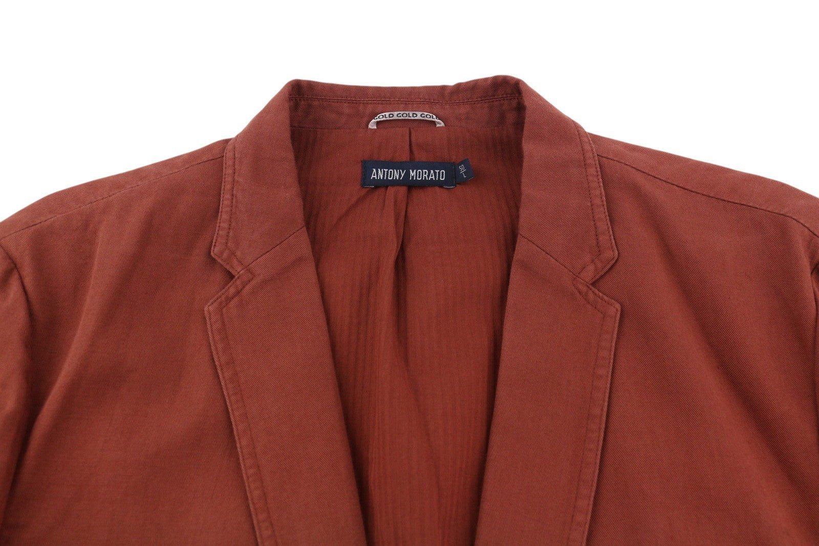 ANTONY MORATO Men Suit L Burgundy Slim Linen Notch 2in1