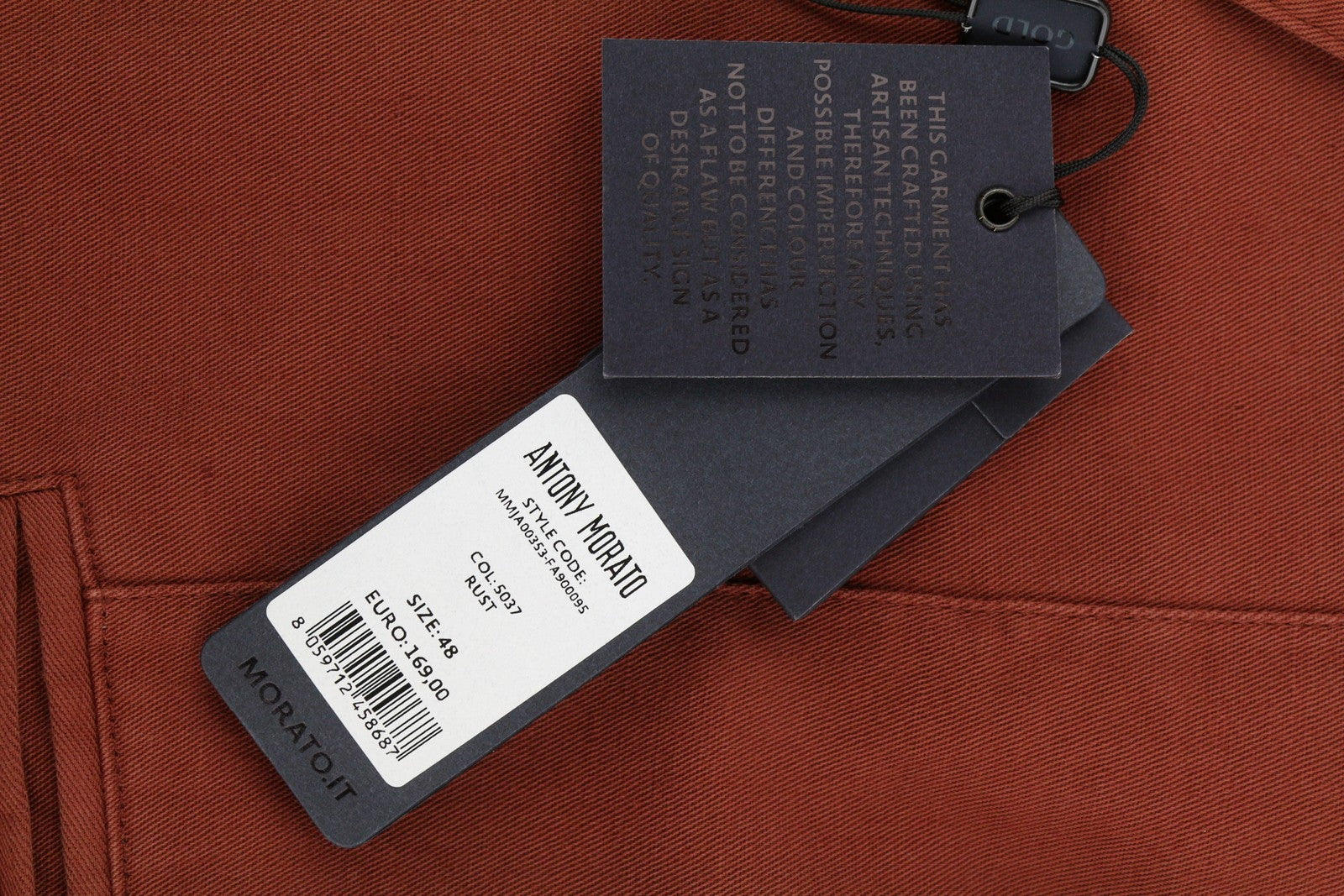 ANTONY MORATO Men Suit M Burgundy Slim Linen Notch 2in1