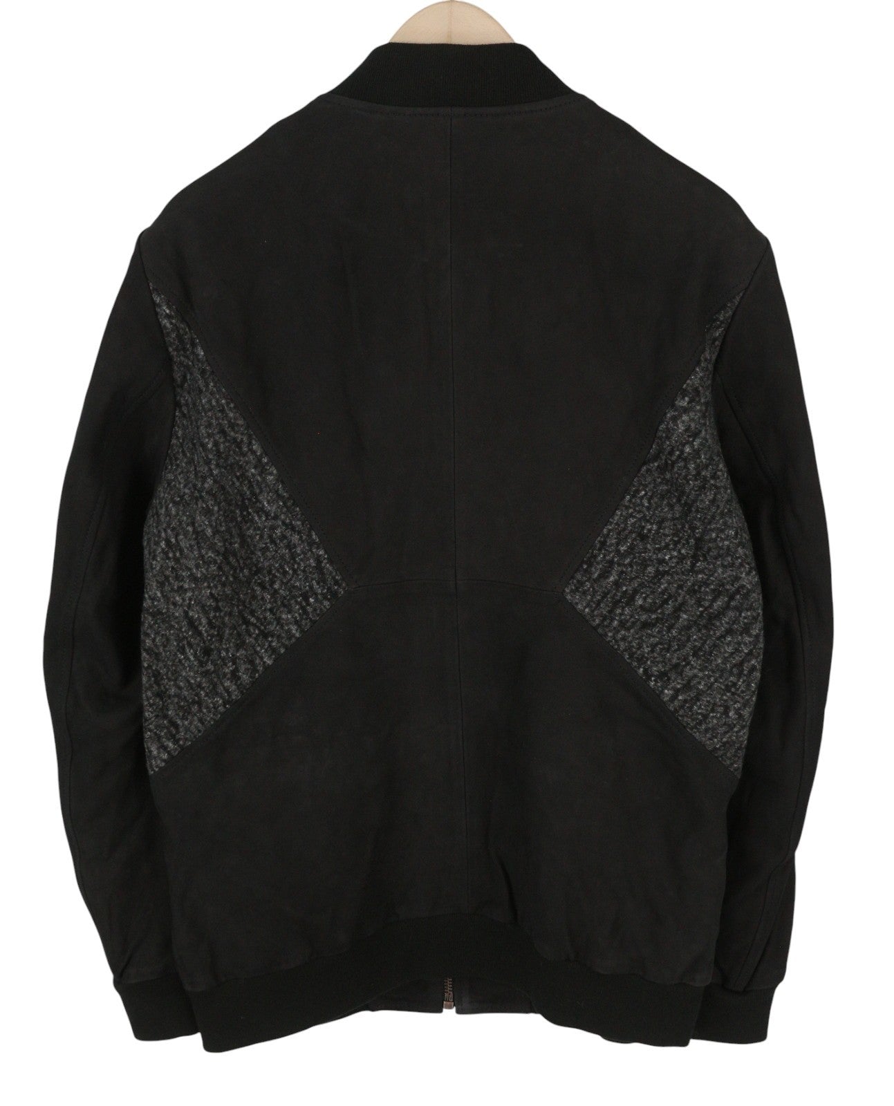 SCOTCH & SODA Men Jacket L Black Genuine Leather Lightweight Bomber RRP379