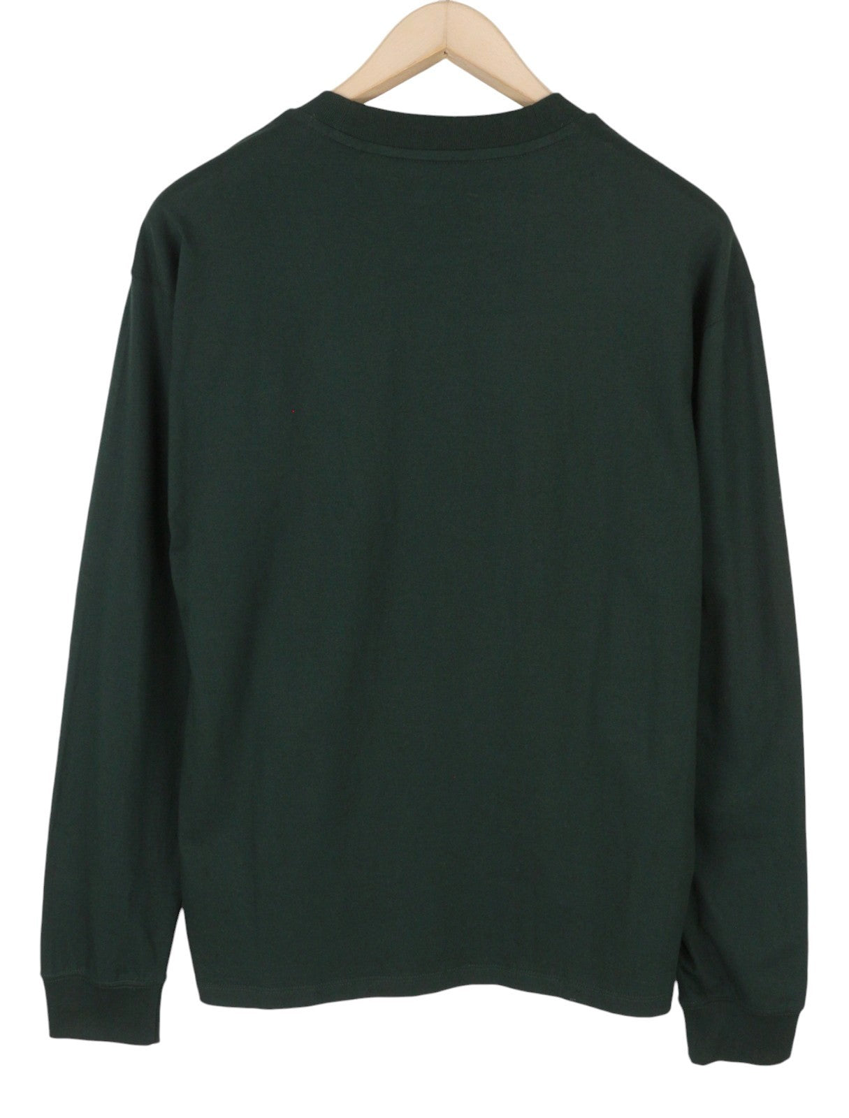 SCOTCH & SODA Men T-Shirt M Dark Green Cotton Crew Neck Long Sleeve Pull On