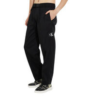 CALVIN KLEIN Belted Straight Men Trousers M Black Drawstring Regular