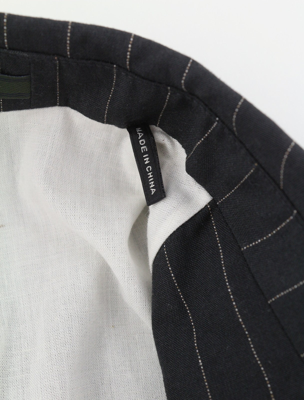 SCOTCH & SODA Men Blazer M Grey Melange Pinstripe Peak Lapel Double-Breasted