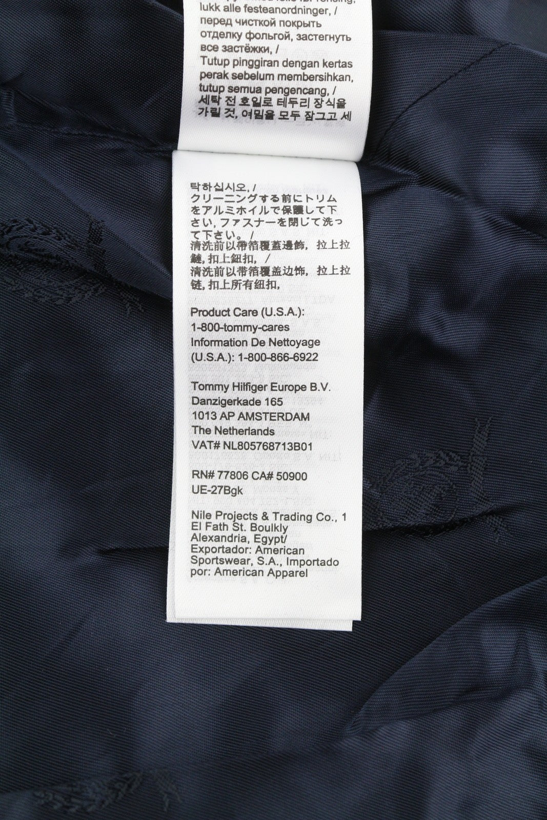 TOMMY HILFIGER Thc Cc Sporty Ivy Men Jacket M Blue Oversized Light