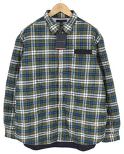 TOMMY HILFIGER Check Quilted Overshirt Men Jacket L Padded Lined