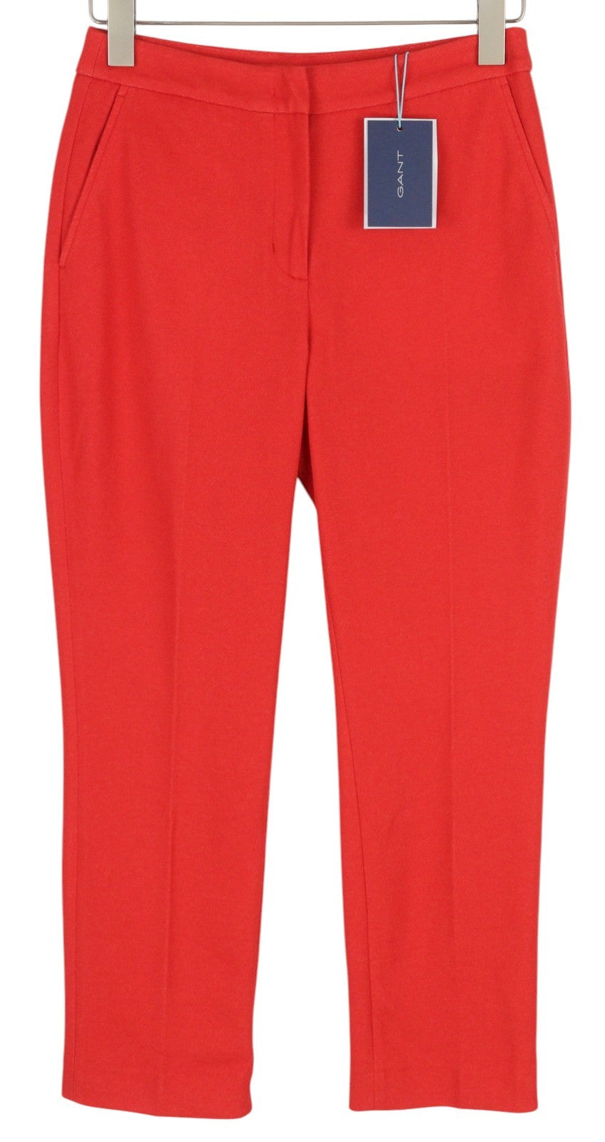 GANT TP Jersey Pique Cig Women Trousers EU38 Red Cropped Tech Prep Ankle