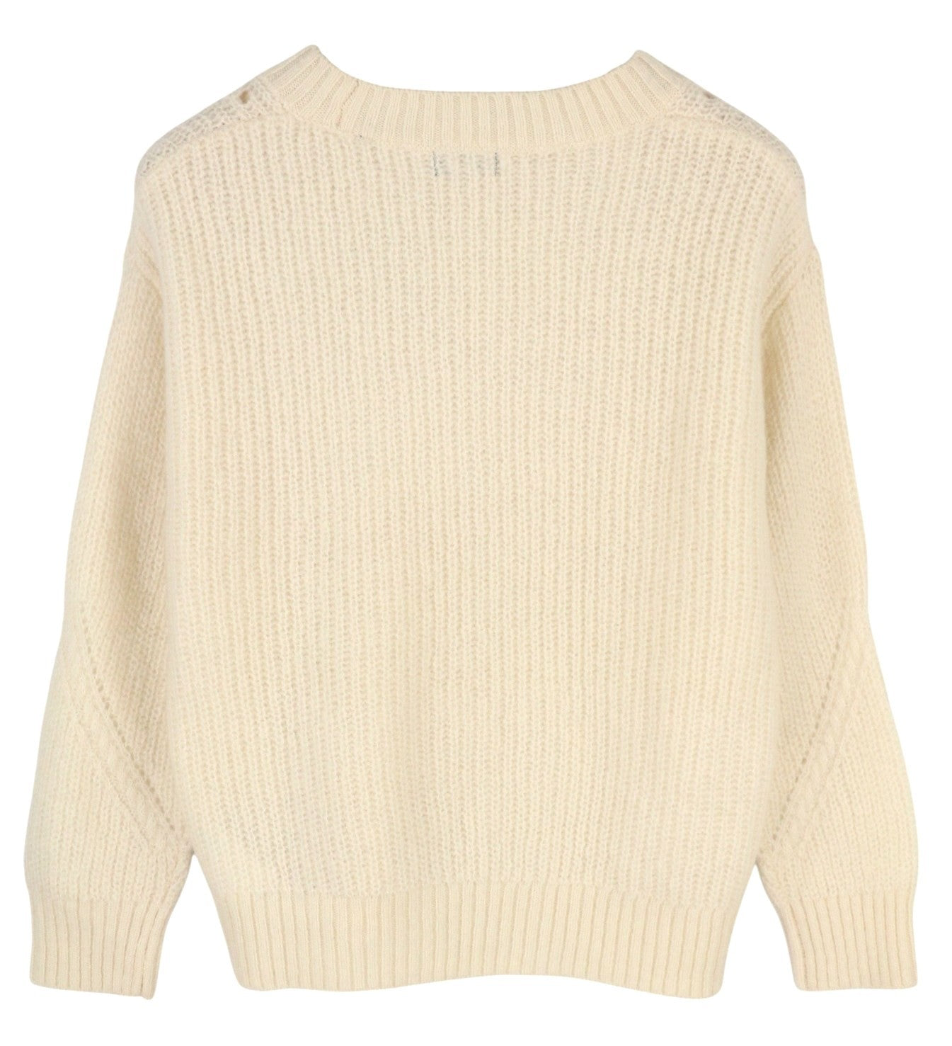 GANT Mohair Detail C-Neck Women Jumper L Off White Wool Knit