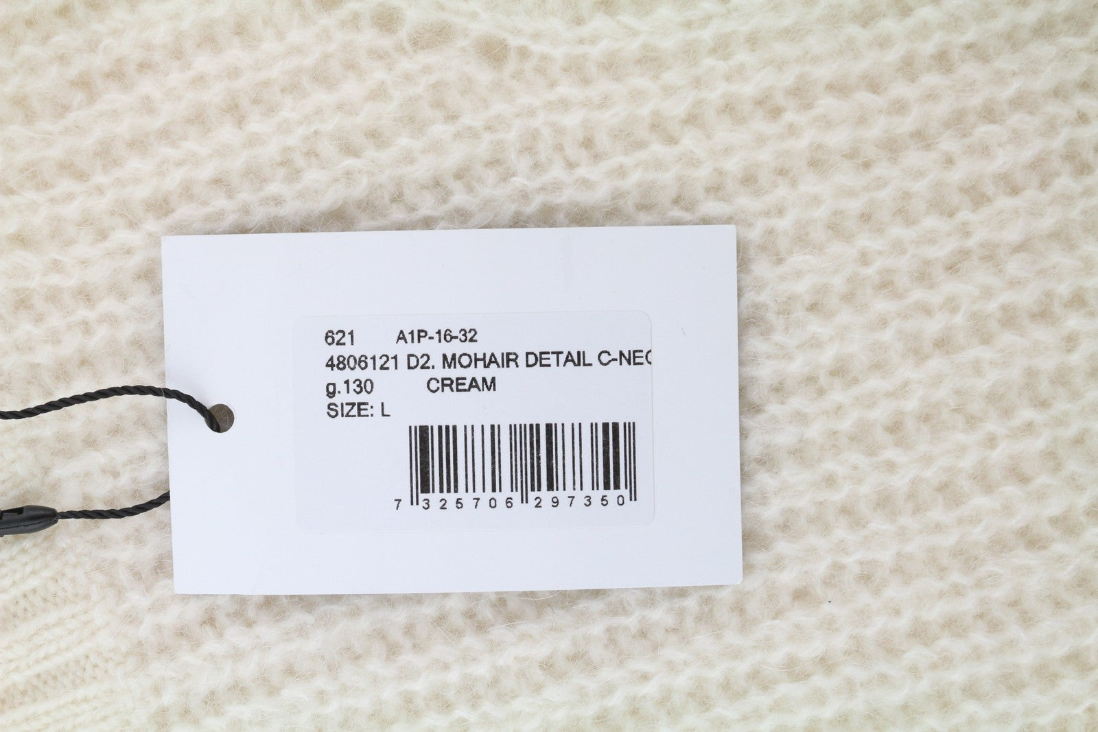 GANT Mohair Detail C-Neck Women Jumper L Off White Wool Knit