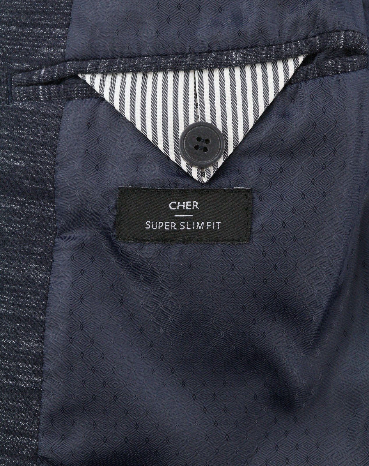 ANTONY MORATO Men Blazer M Blue Super Slim Half Lined Notch Button