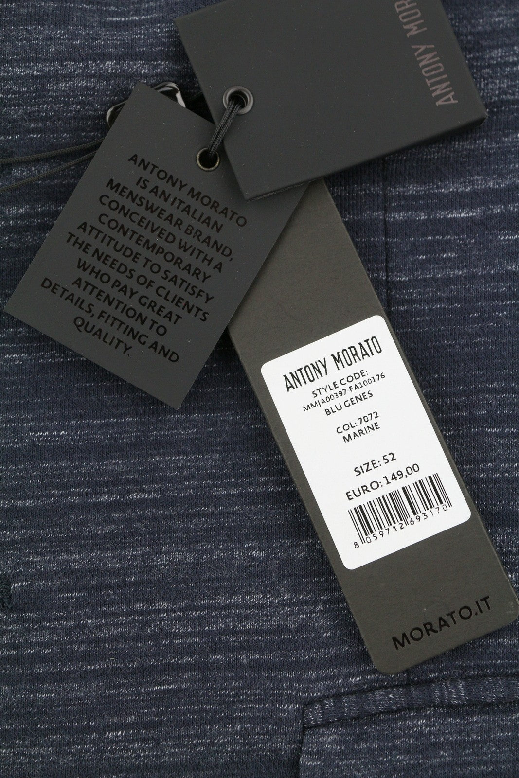 ANTONY MORATO Men Blazer XL Blue Super Slim Half Lined Notch Button