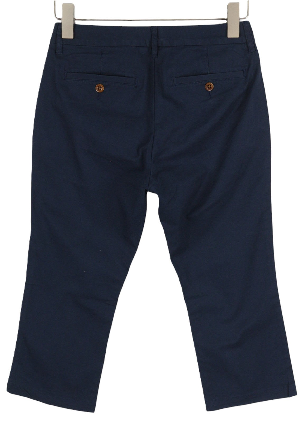 GANT Chino Capri Women Trousers EU36 Blue Ankle Zip Fly Pockets Casual