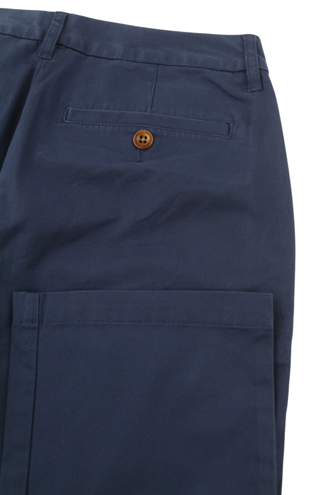GANT Chino Capri Women Trousers EU36 Blue Ankle Zip Fly Pockets Casual
