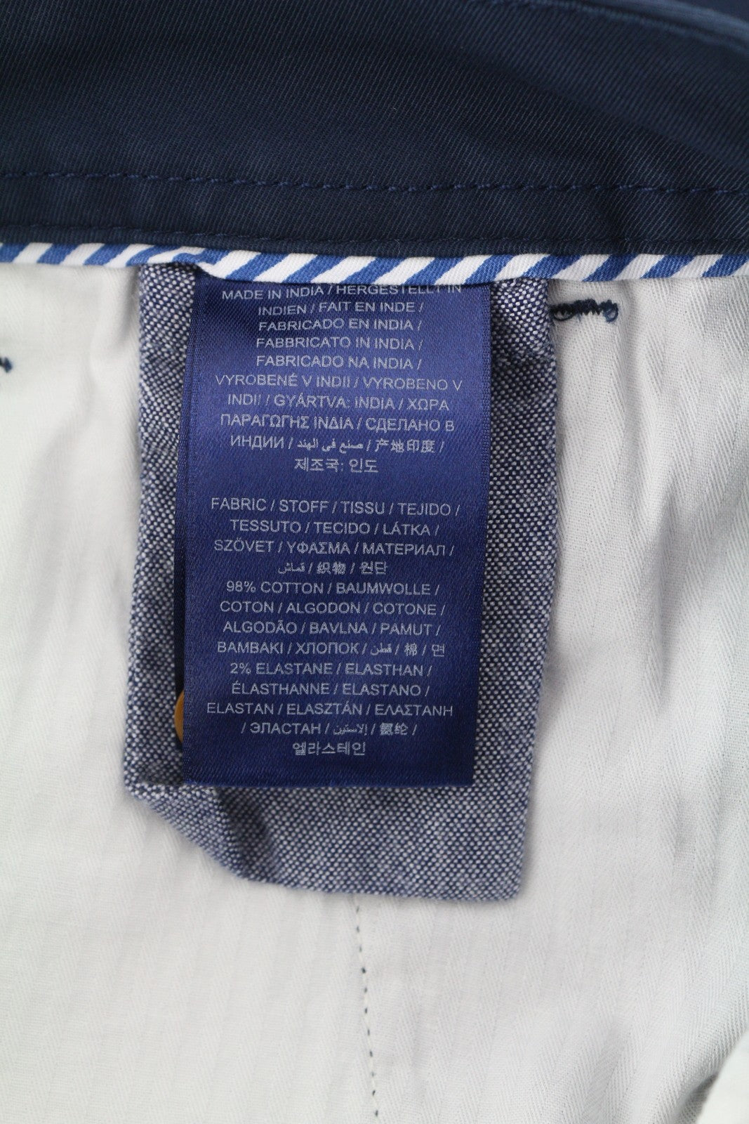 GANT Chino Capri Women Trousers EU36 Blue Ankle Zip Fly Pockets Casual