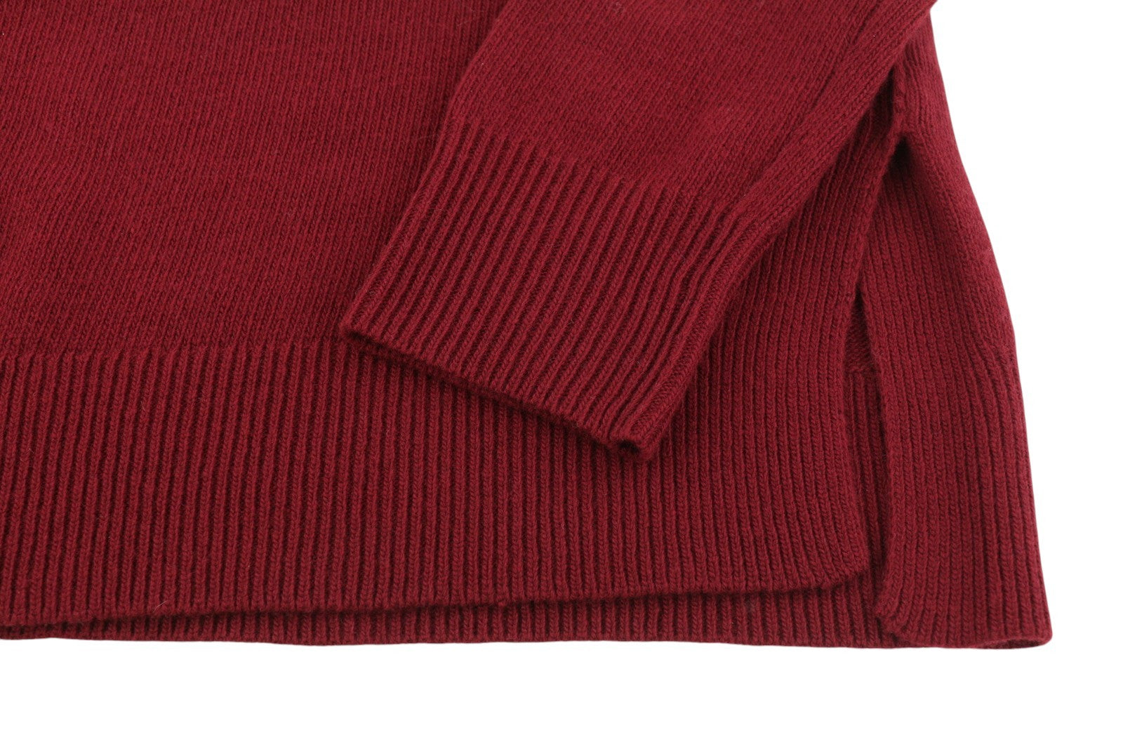 GANT Lambswool Cashmere V-Neck Women Jumper S Burgundy Knit Pullover