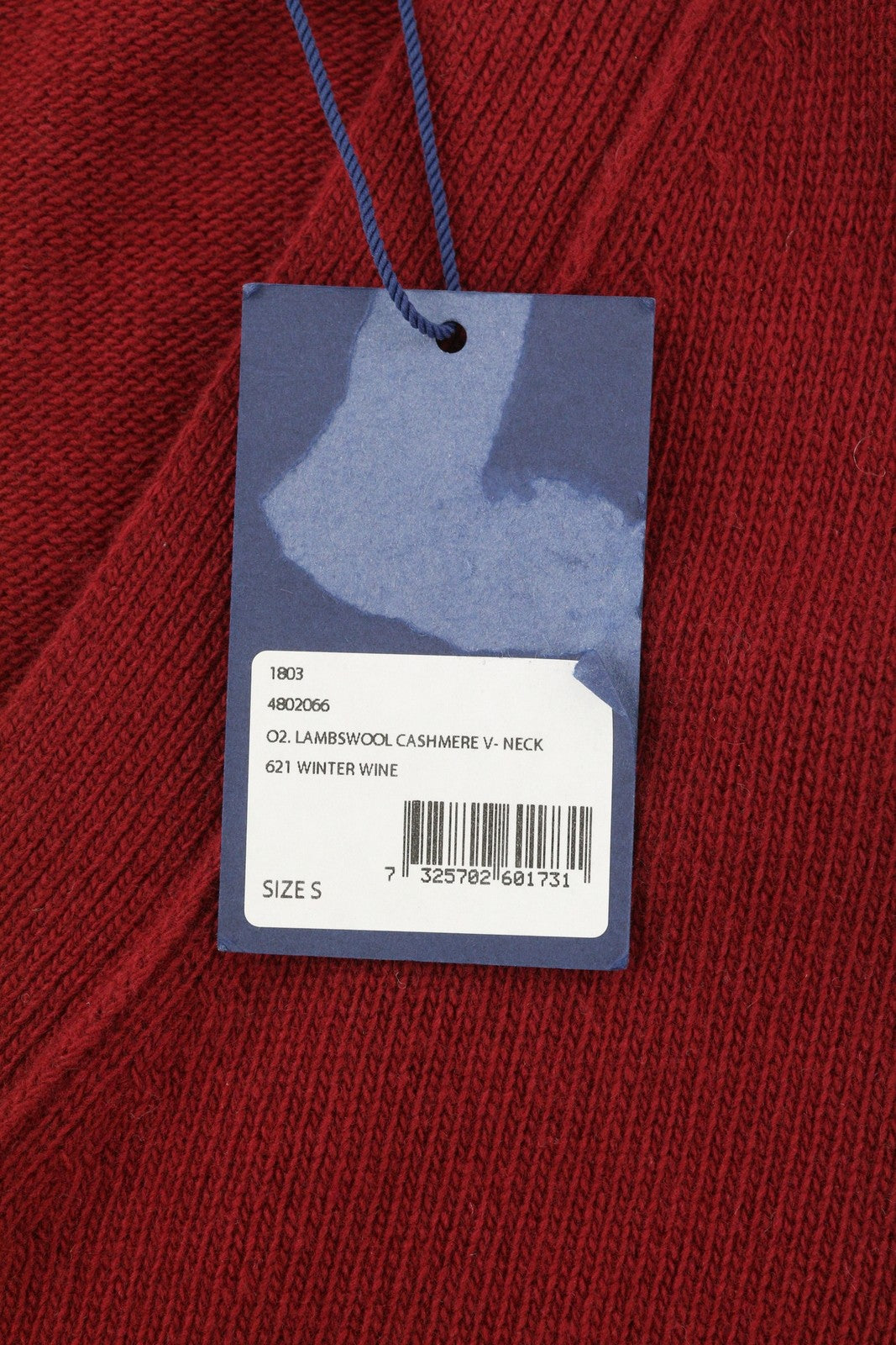 GANT Lambswool Cashmere V-Neck Women Jumper S Burgundy Knit Pullover