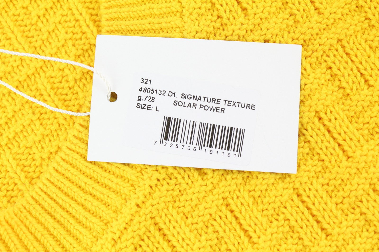 GANT Signature Textured C-Neck Women Jumper L Yellow Knit Pullover