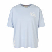 SCOTCH & SODA Men T-Shirt M Blue Melange Cotton Embroidered Tricot Short Sleeve