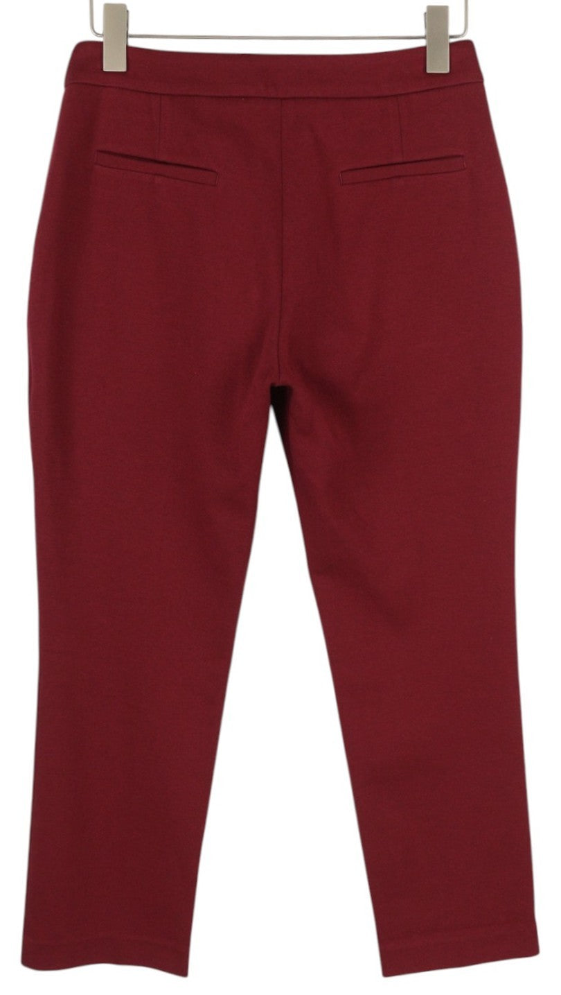 GANT Jersey Cigarette Women Trousers EU38 Red Slim Ankle