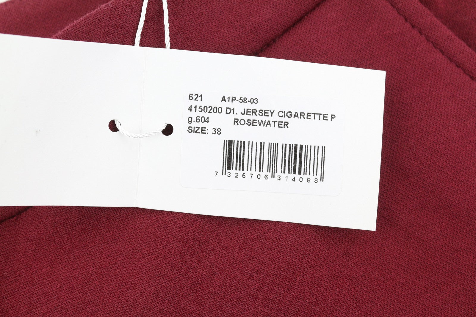 GANT Jersey Cigarette Women Trousers EU38 Red Slim Ankle