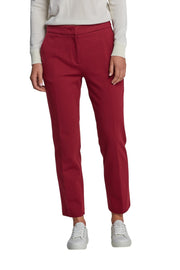 GANT Jersey Cigarette Women Trousers EU36 Red Slim Ankle