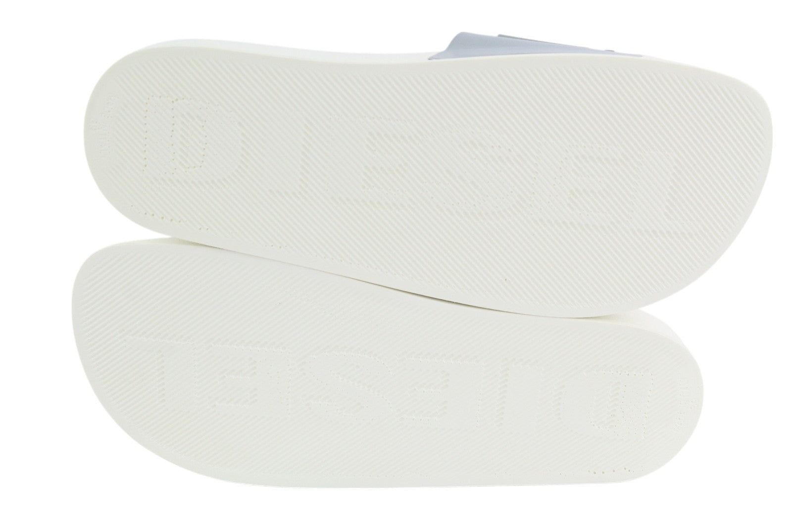 DIESEL Sa-Mayemi W moteriškos basutės, 39 dydis, baltos, sidabrinės, paplūdimio šlepetės su atviru pamušalu