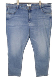 WRANGLER Greensboro 803 Men Jeans W48/L34 Blue Whiskers Faded Regular Straight