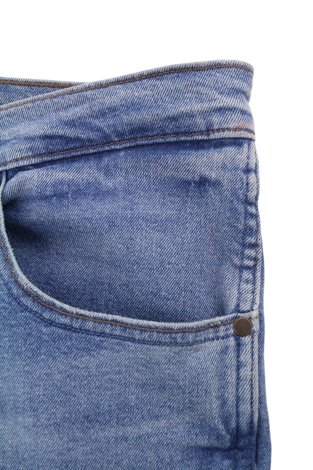 WRANGLER Greensboro 803 Men Jeans W48/L34 Blue Whiskers Faded Regular Straight