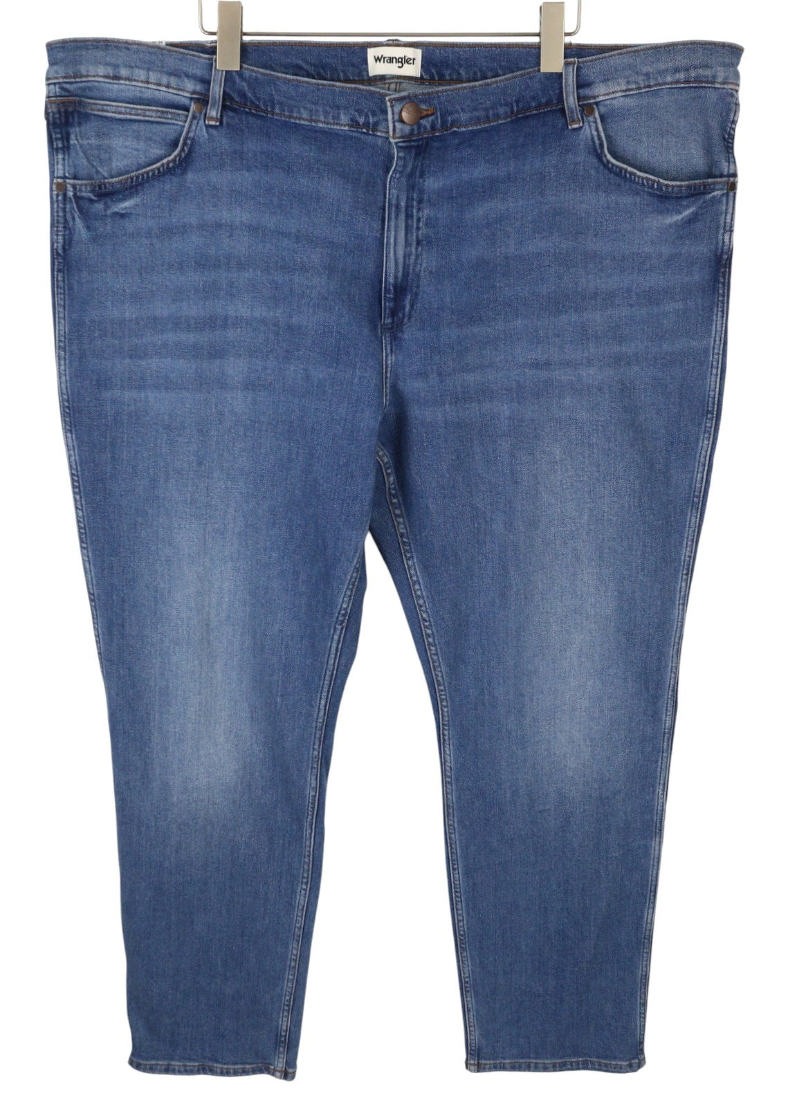 WRANGLER Greensboro 803 Men Jeans W50/L34 Blue Whiskers Faded Regular Straight