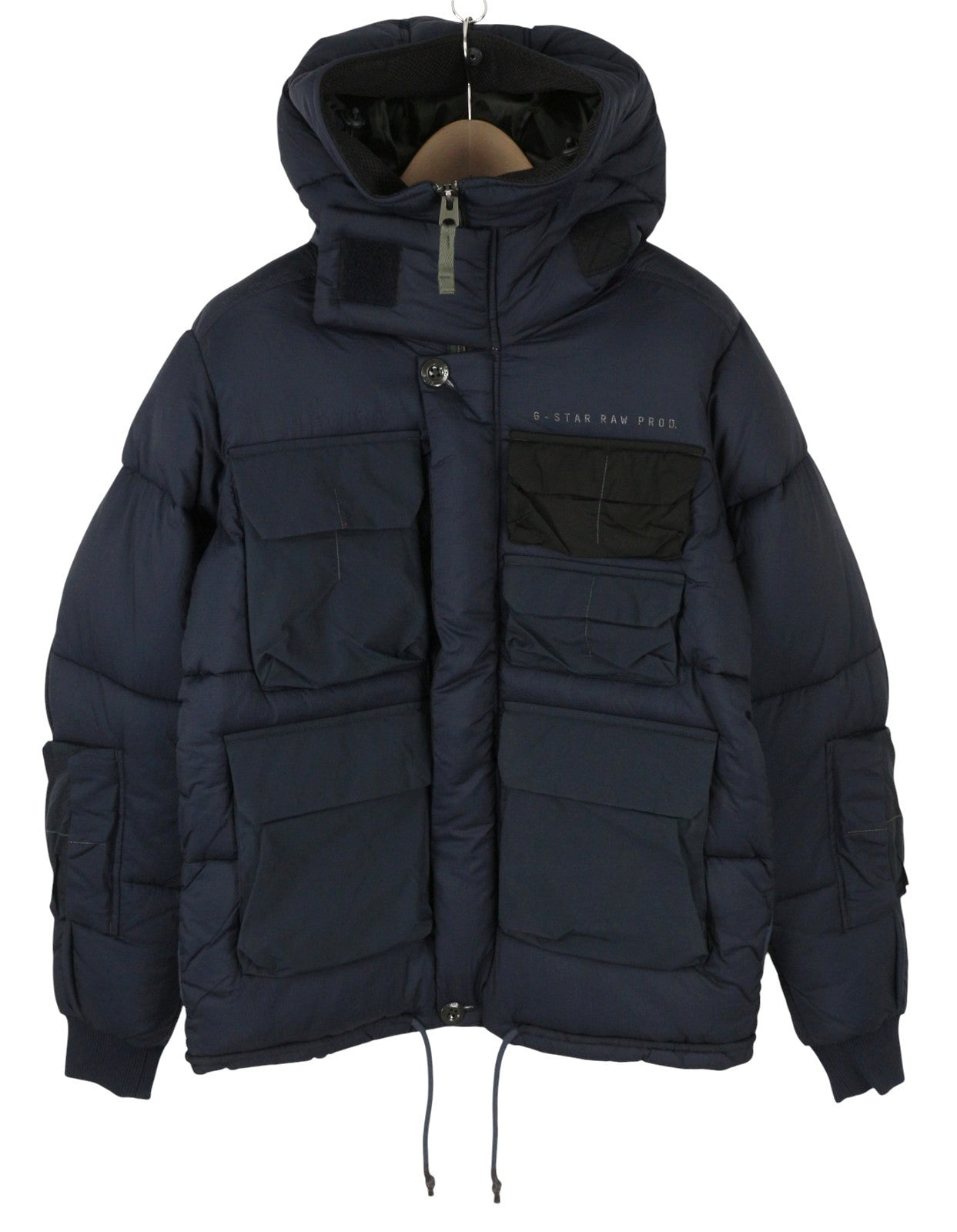 G-STAR Field HDD Puffer Men Jacket S Dark Blue Padded Quilted Puffer RRP269