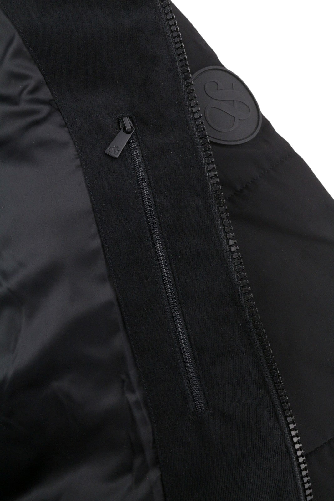 SCOTCH & SODA Arza Men Jacket S Black Padded Mixed Media Quilted Parka RRP389