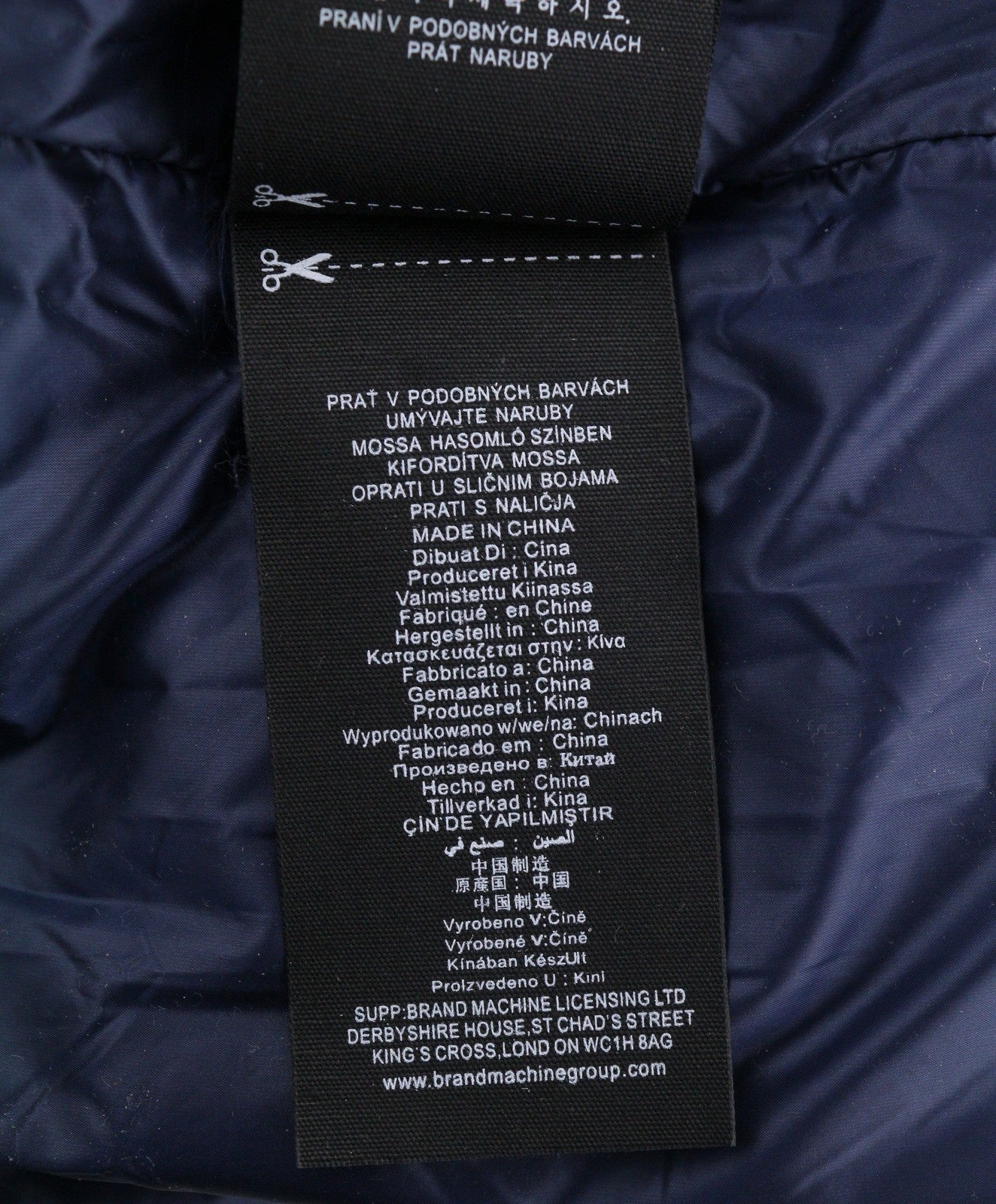 PENFIELD Men Jacket 2XL Dark Blue Quilted Padded High Neck Full Zip RRP230