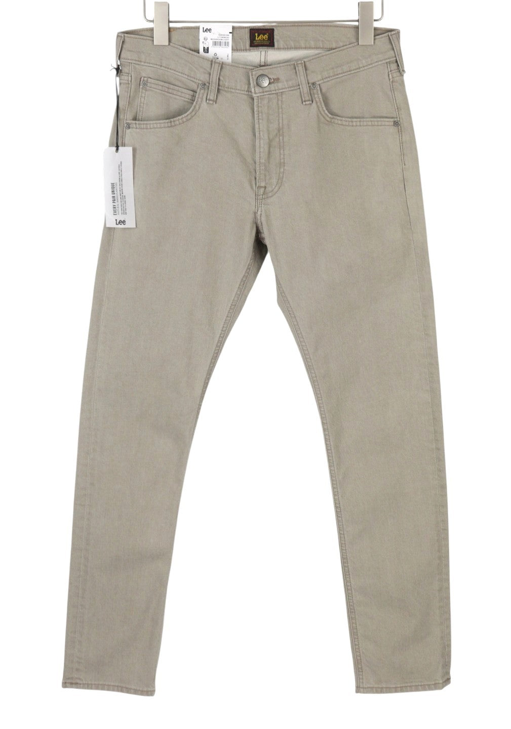 LEE Luke Men Jeans W31/L32 Grey Slim Tapered Fit Zip Fly Denim