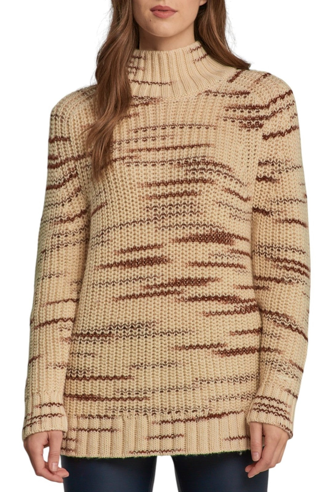 GANT Multi Color Turtle Women Jumper M Beige Pattern Wool Knit
