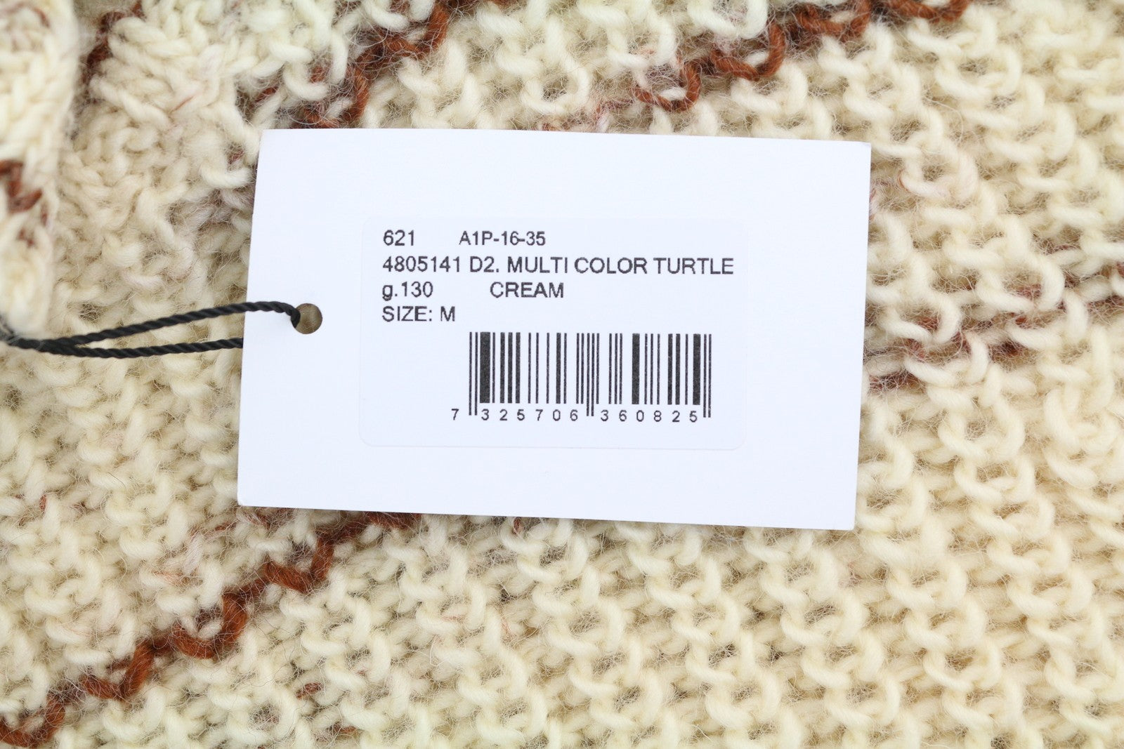 GANT Multi Color Turtle Women Jumper M Beige Pattern Wool Knit