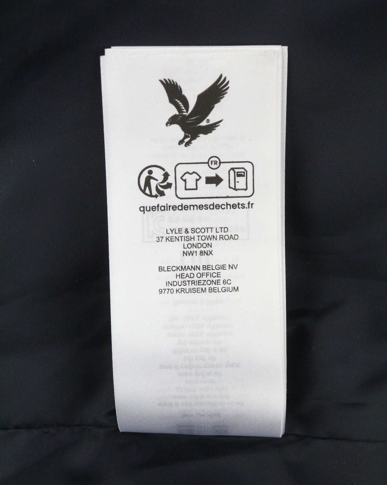 LYLE & SCOTT Coach Men Jacket M Dark Blue Water Repellent Full Zip Lightweight