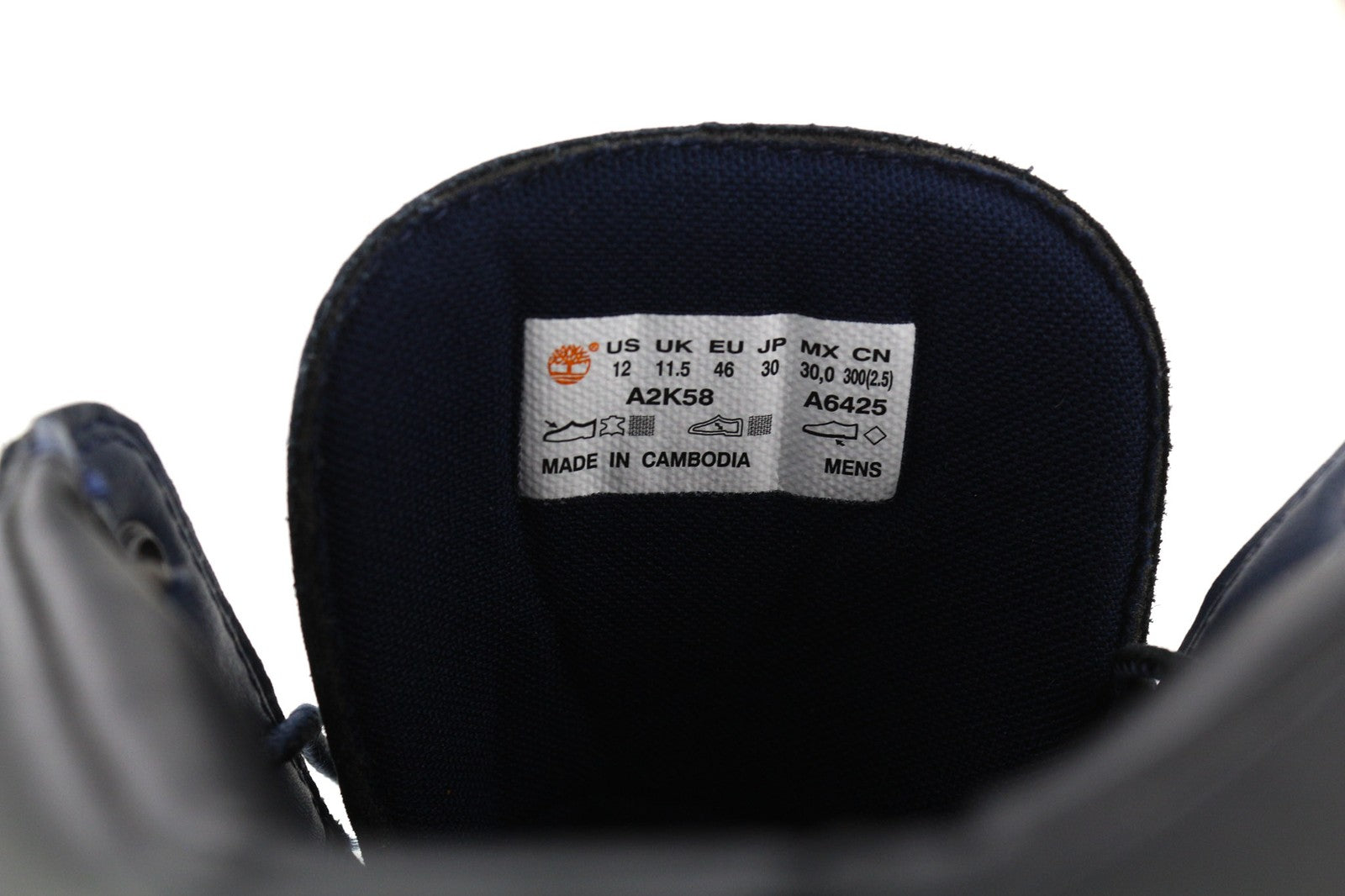 TIMBERLAND A2K58-A6425 vyriški EU46/47.5 tamsiai mėlyni odiniai aukštakulniai laisvalaikio batai 