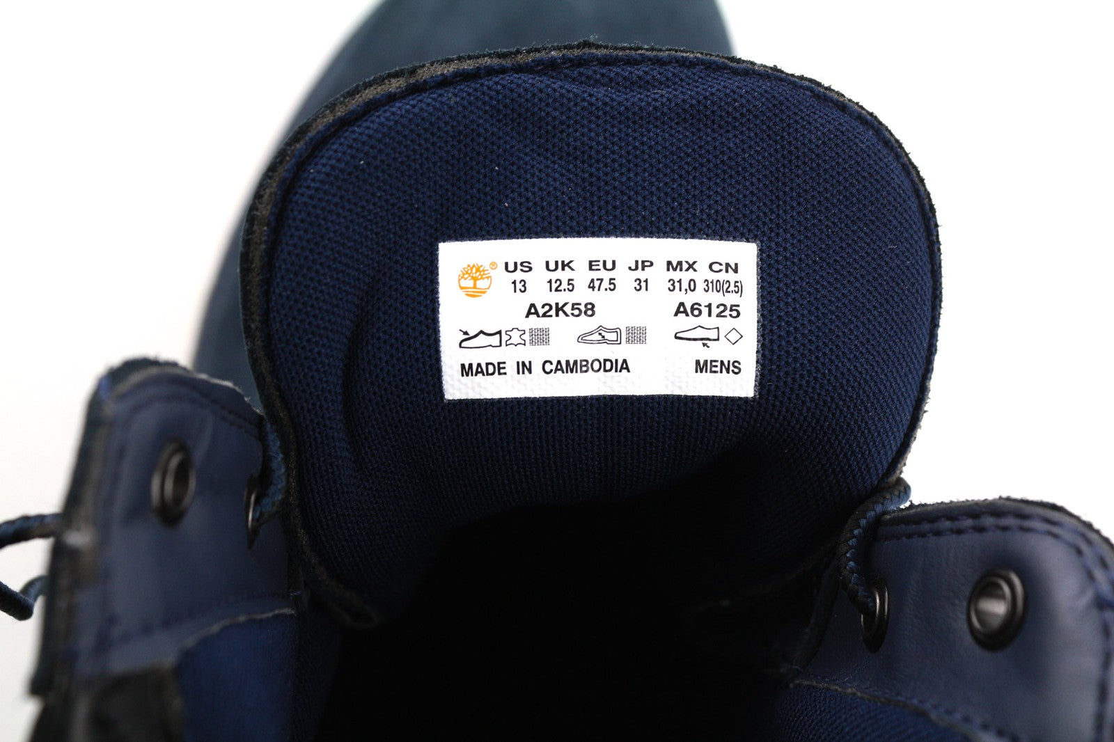 TIMBERLAND A2K58-A6425 vyriški EU46/47.5 tamsiai mėlyni odiniai aukštakulniai laisvalaikio batai 